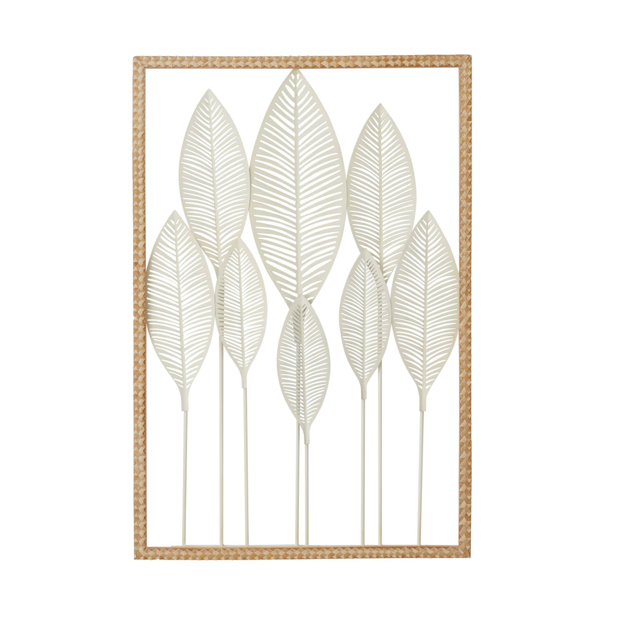 White Wood Coastal Wall Decor, 32" x 22" x 1"